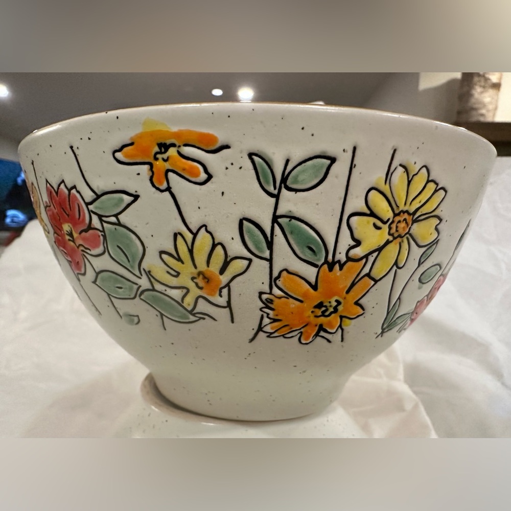 Spectrum Designz bowls, Flower Valley pattern, set of 2 bowls.